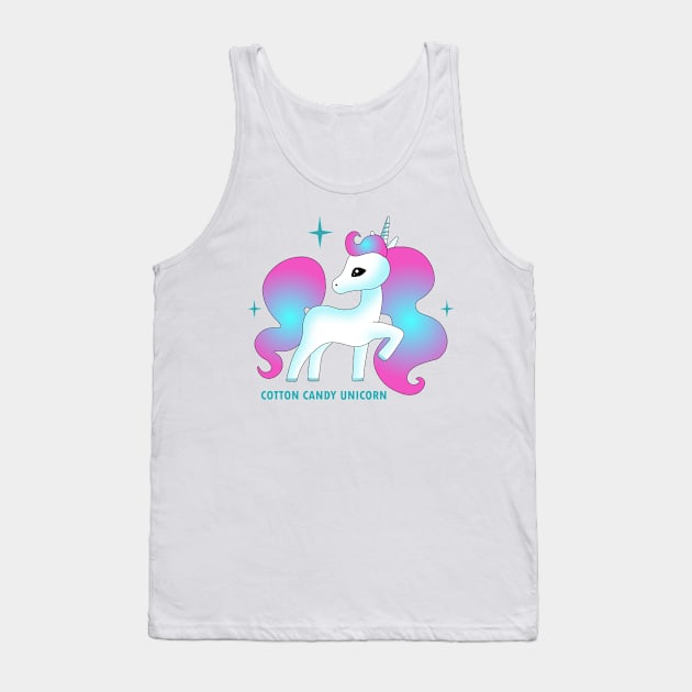 Cotton candy unicorn Tank Top by Karroart